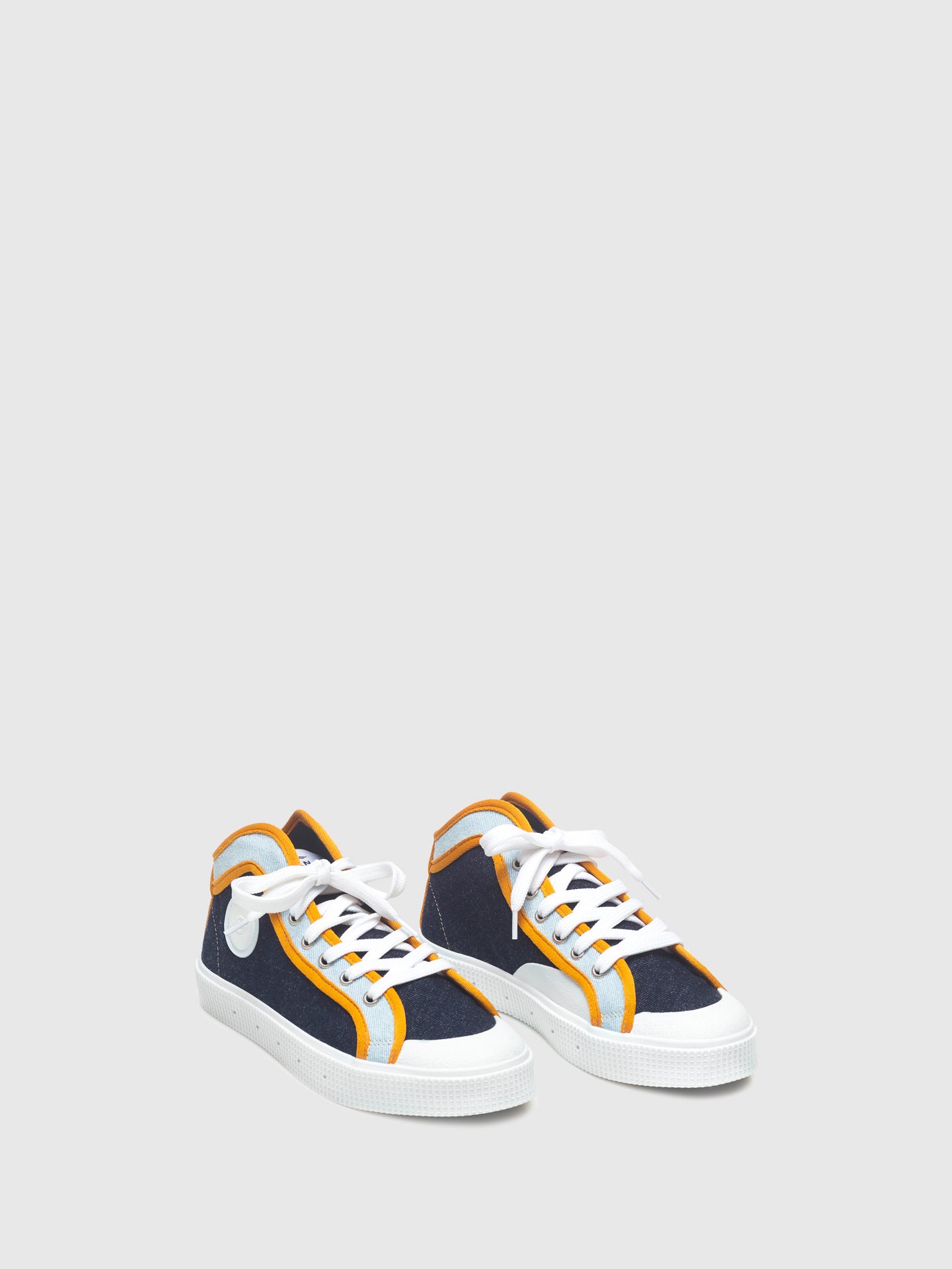 Sanjo Yellow Blue Lace-up Trainers