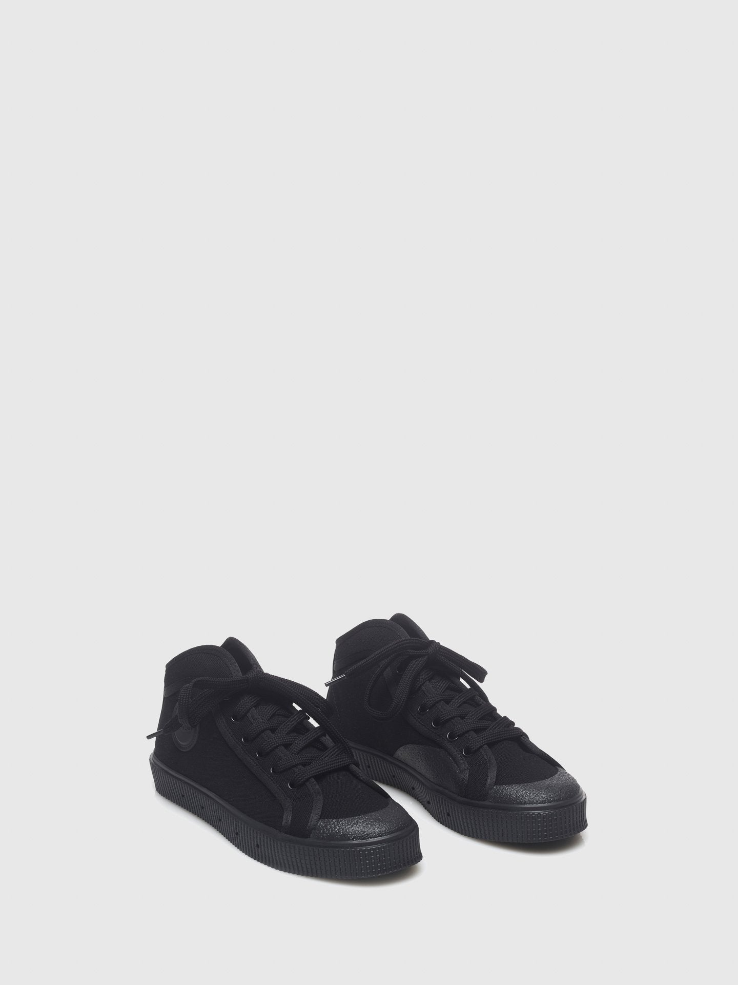 Sanjo Black Lace-up Trainers