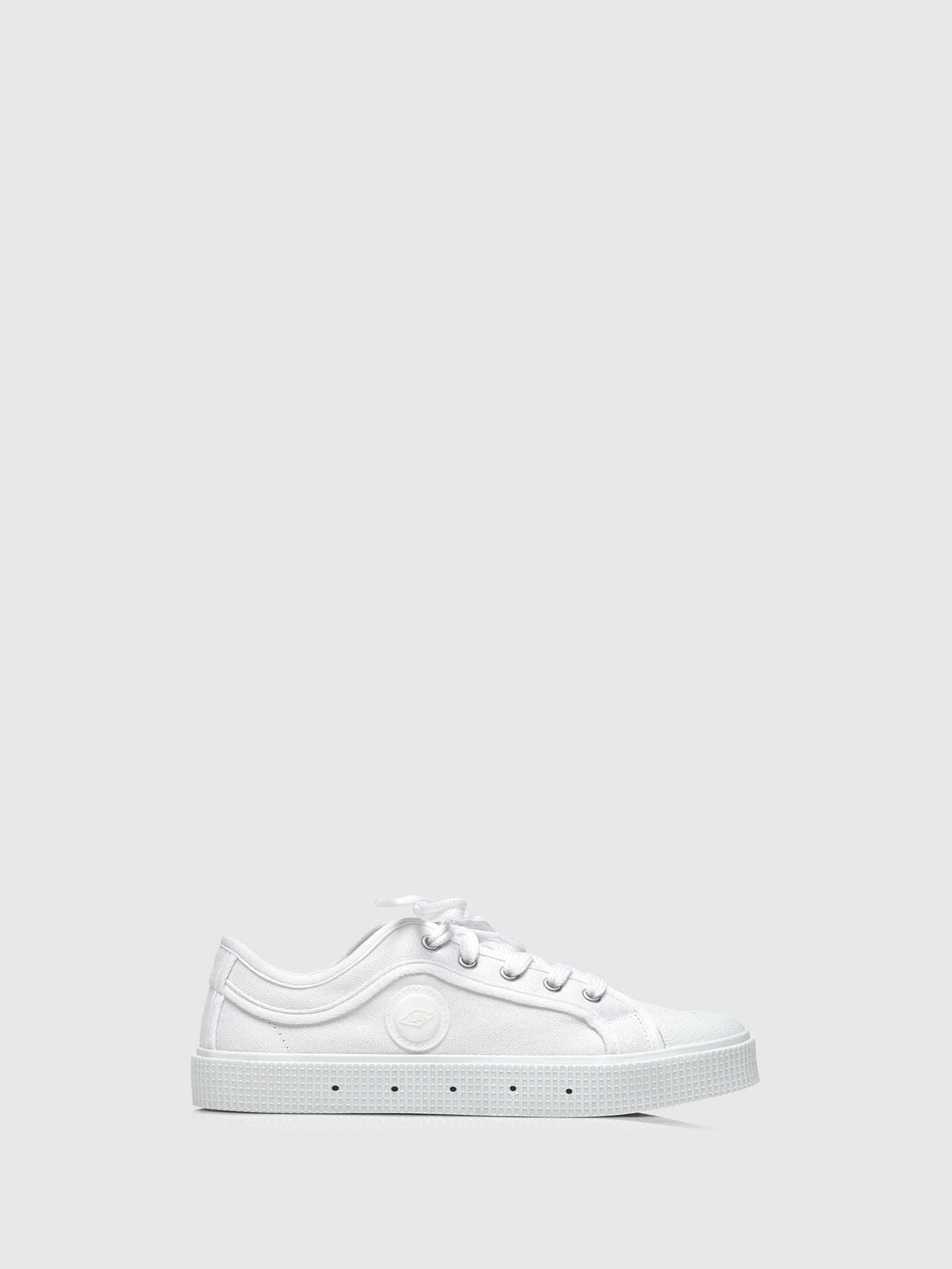 Sanjo White Lace-up Trainers