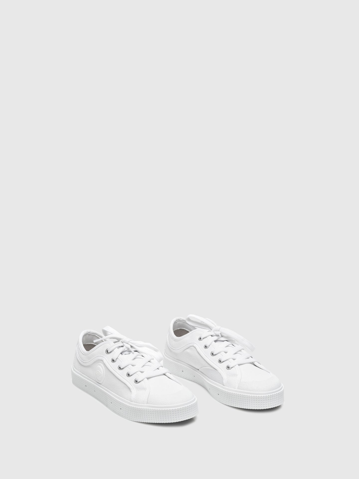 Sanjo White Lace-up Trainers