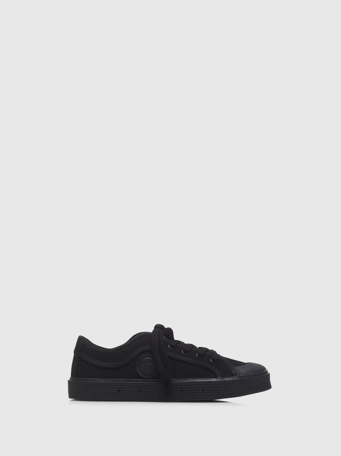 Sanjo Black Lace-up Trainers