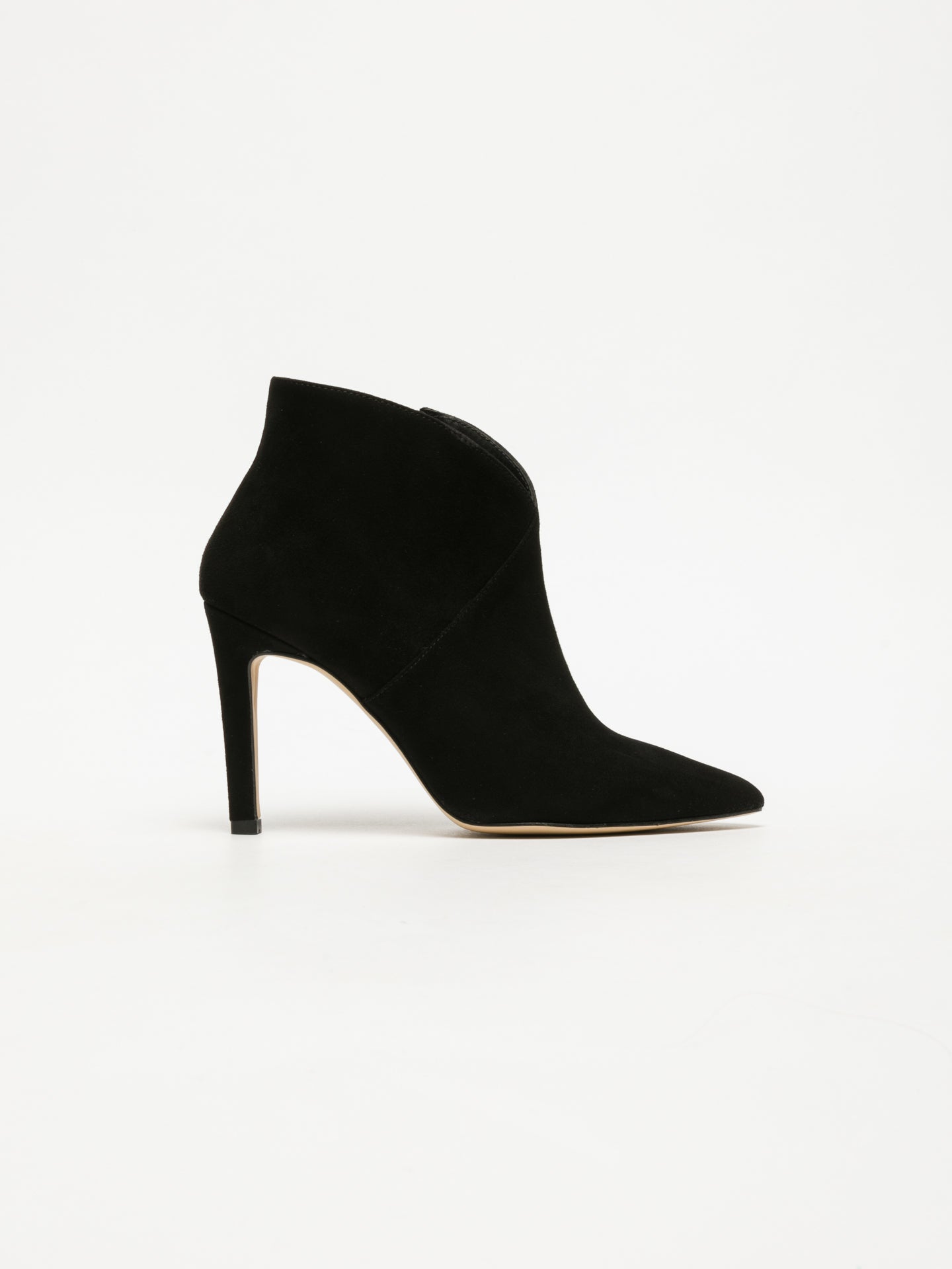 Sofia Costa Black Pointed Toe Ankle Boots
