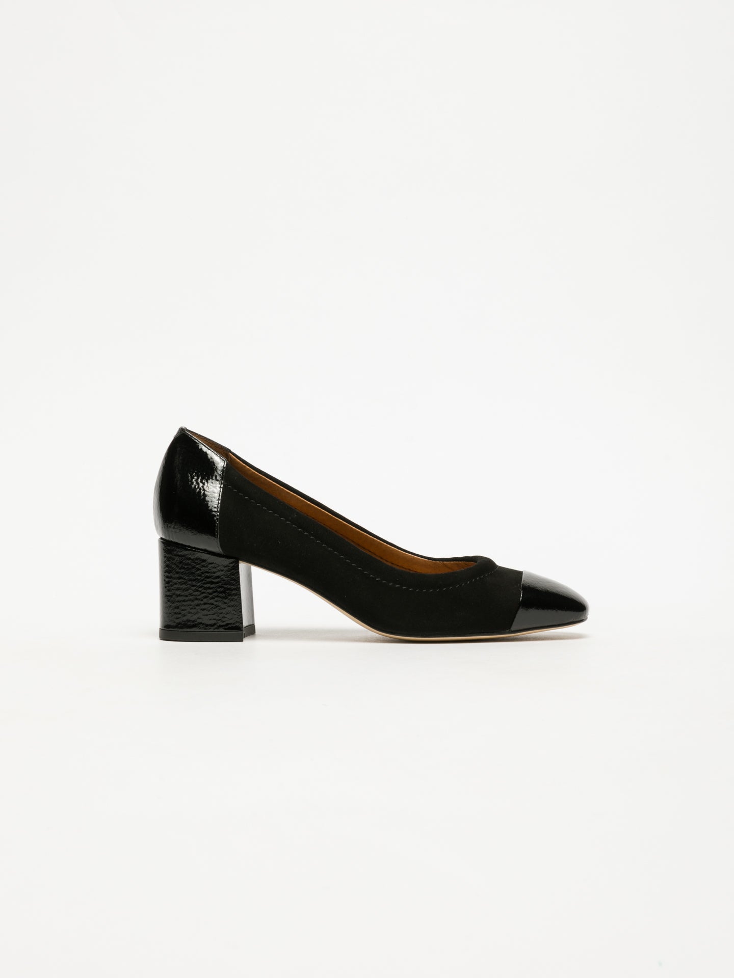 Sofia Costa Black Block Heel Shoes
