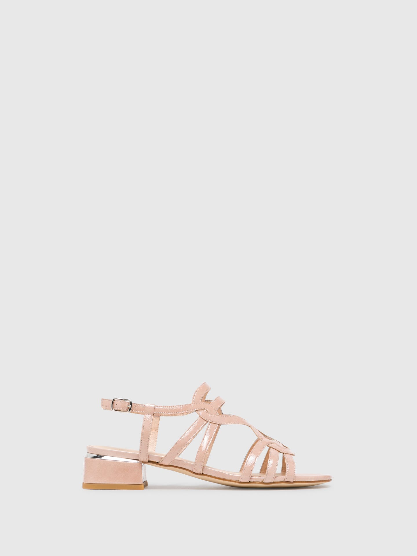 Sofia Costa Pink Buckle Sandals