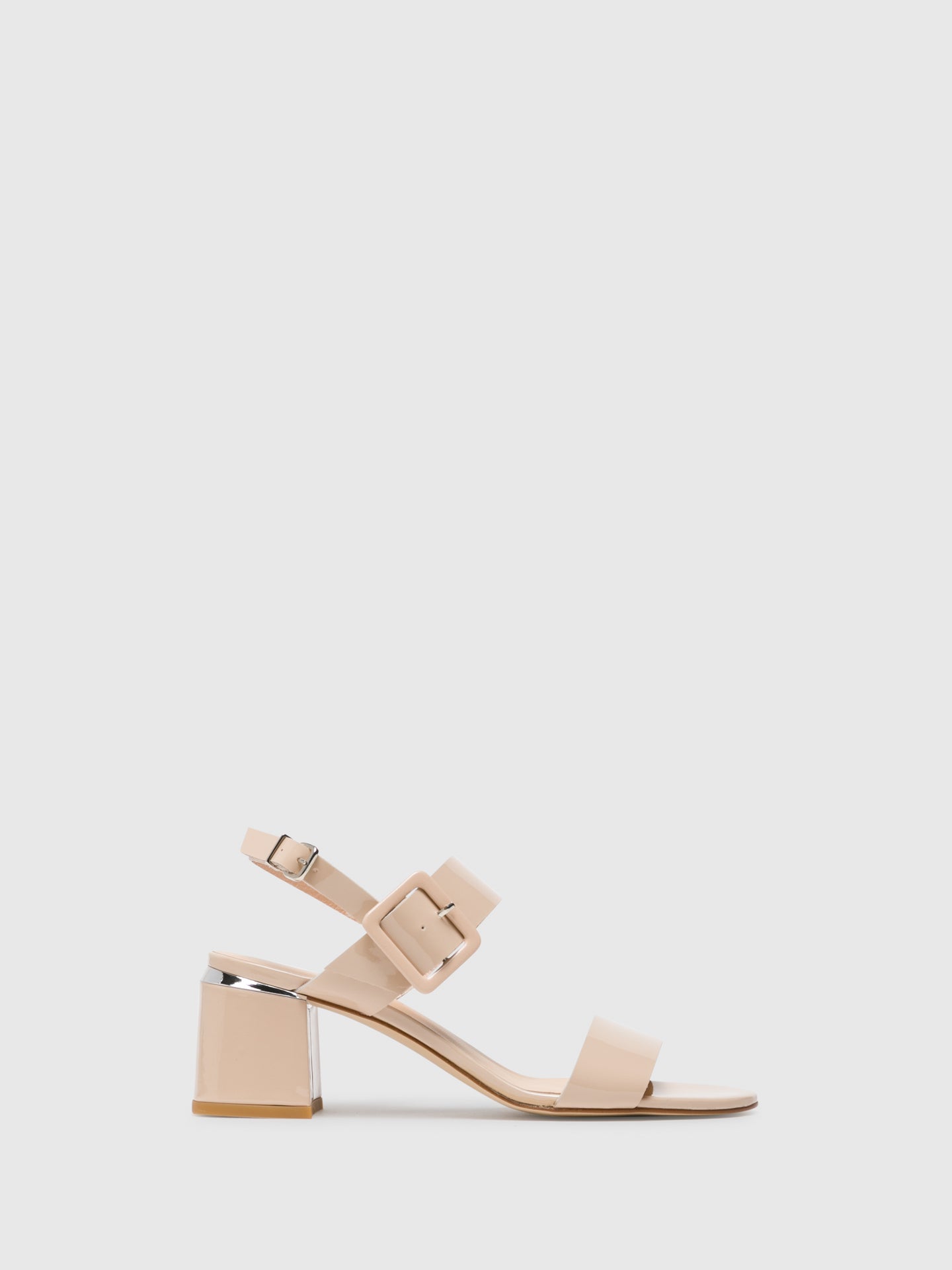 Sofia Costa Pink Buckle Sandals