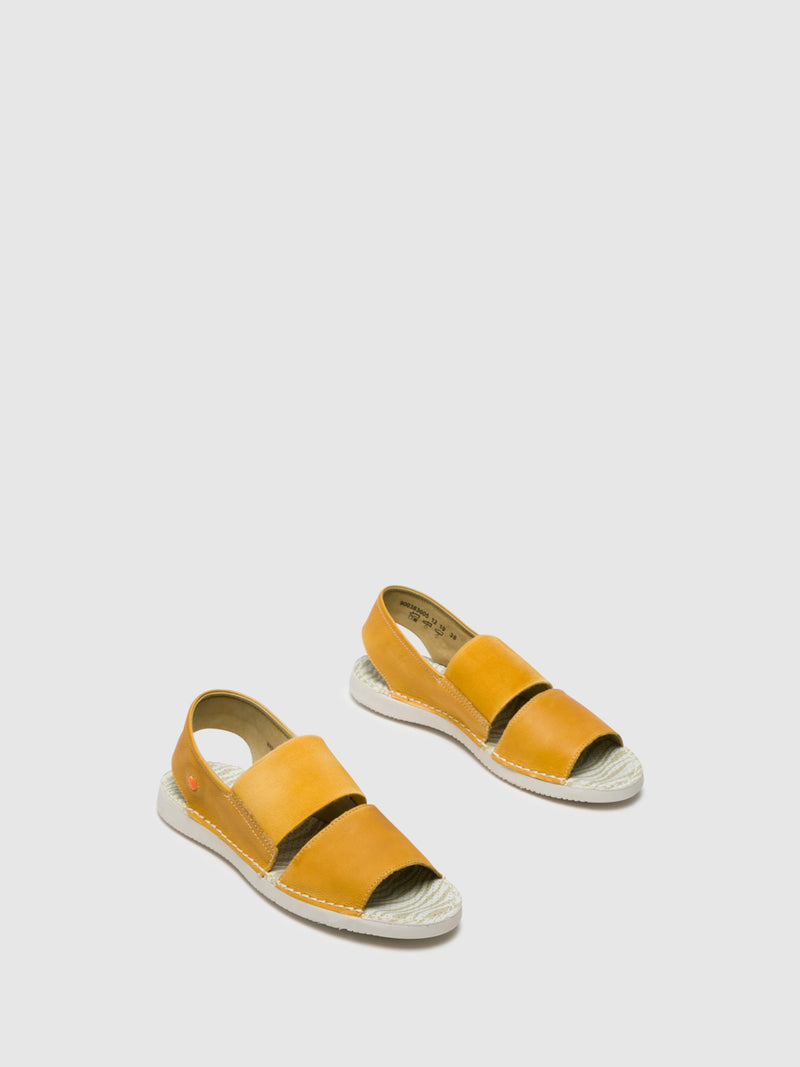 Softinos Yellow Sling-Back Sandals