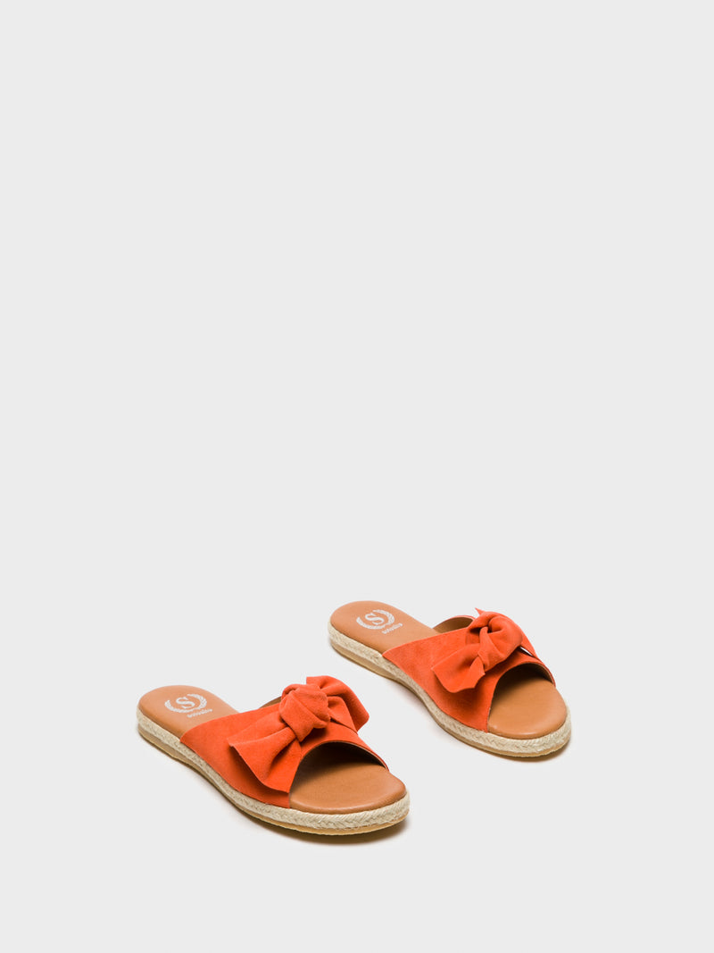 Sotoalto Orange Embellished Mules