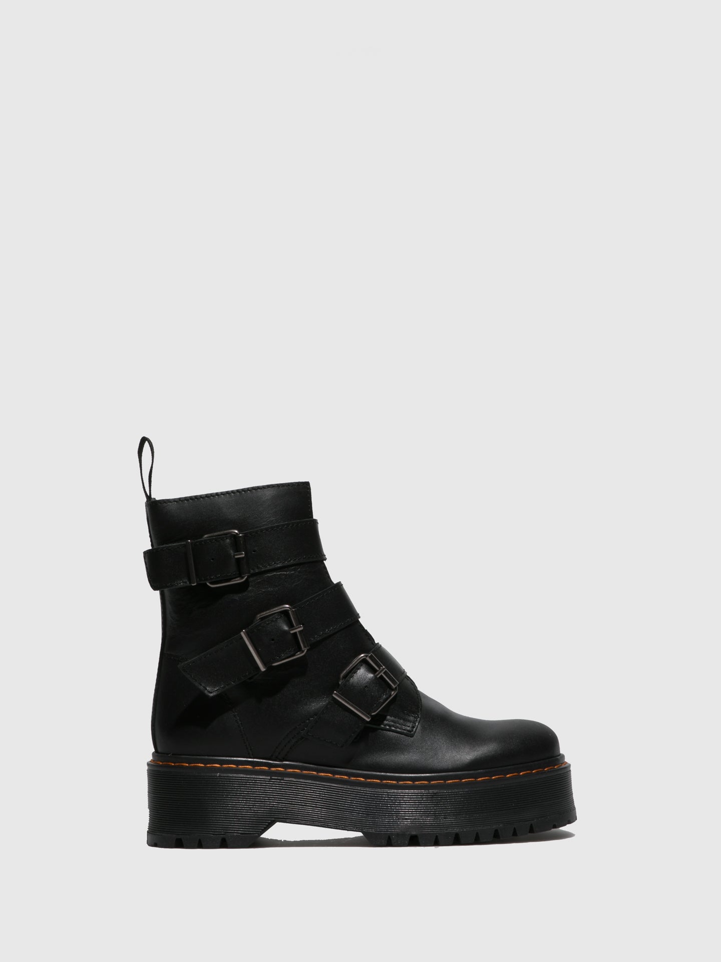 Sotoalto Black Buckle Ankle Boots