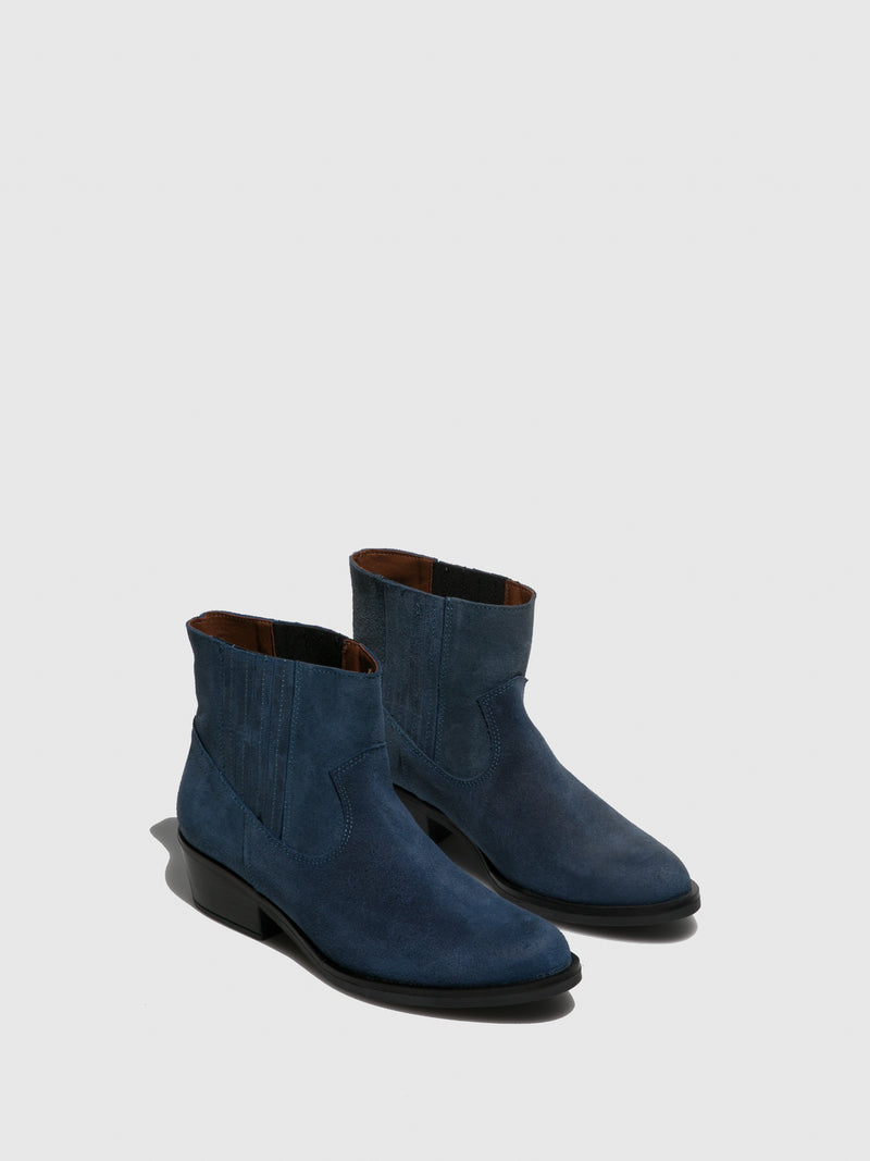 Sotoalto Navy Cowboy Ankle Boots