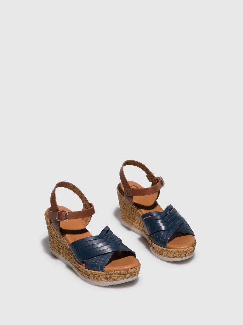 Sotoalto Blue Wedge Sandals