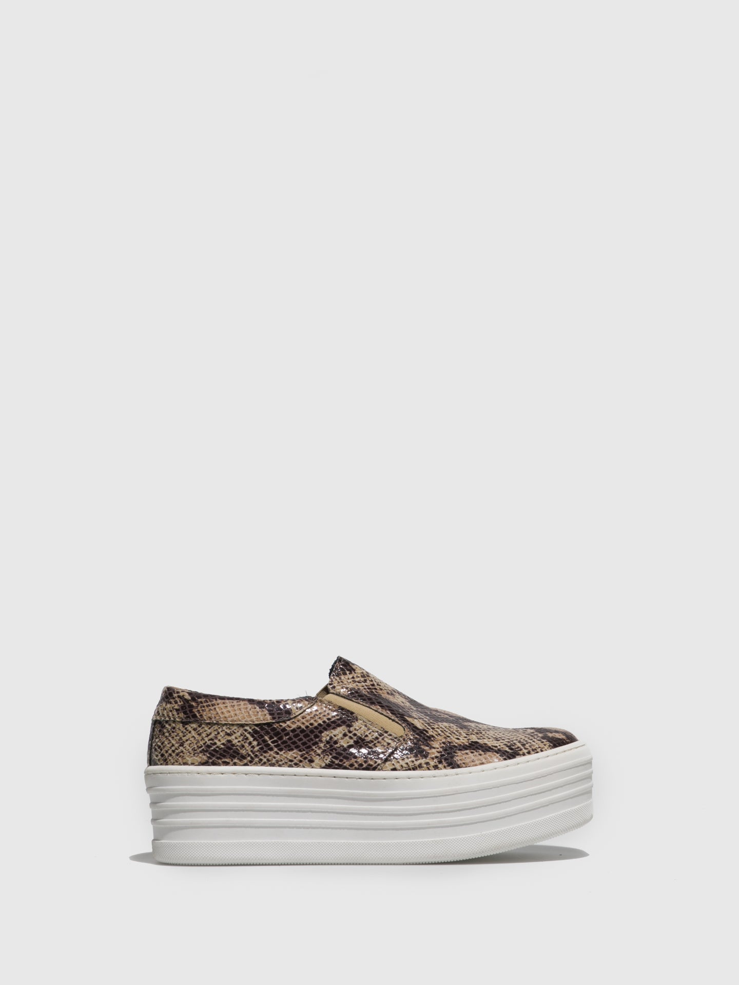 Sotoalto Brown White Slip-on Trainers