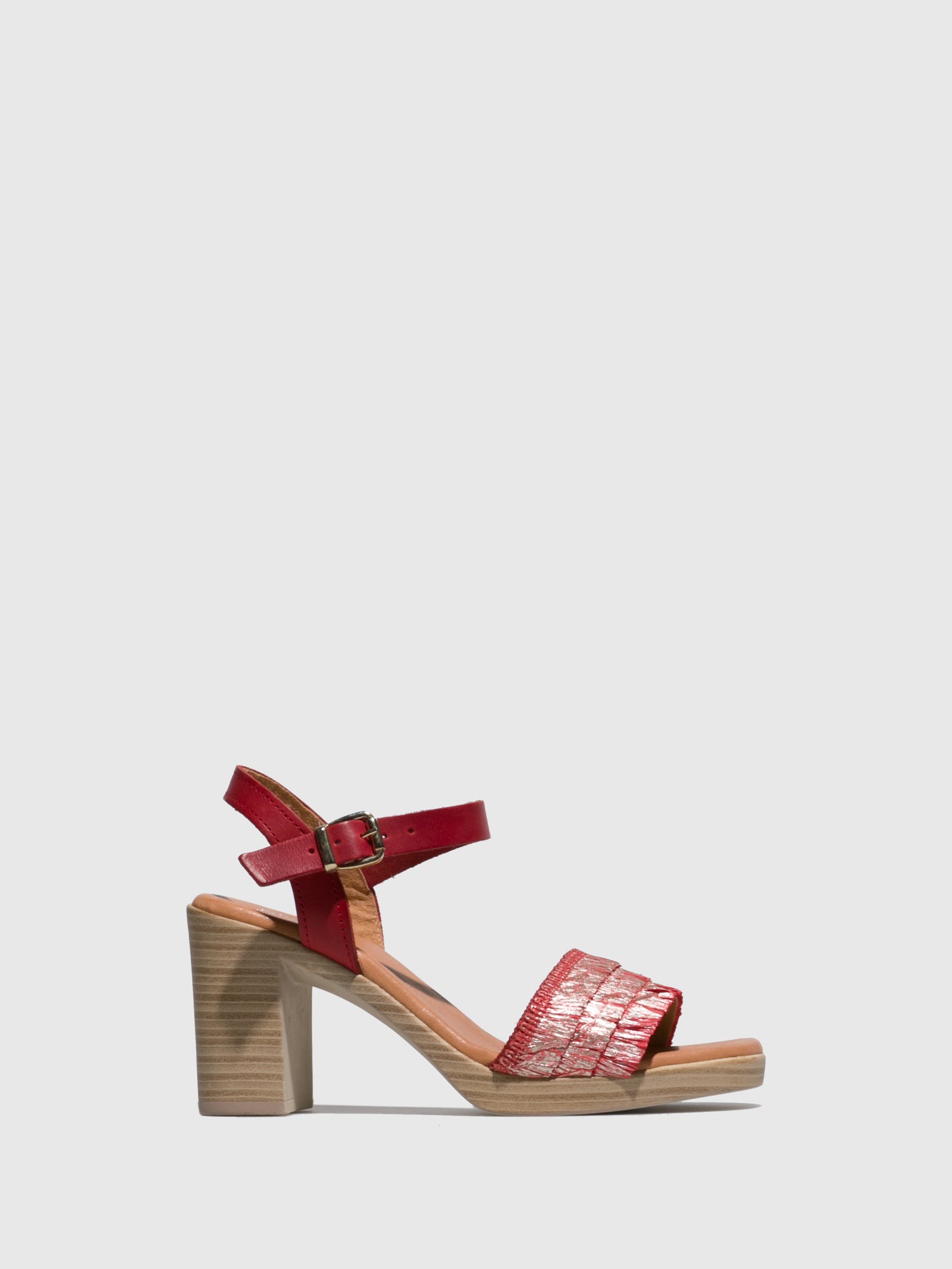 Sotoalto Red Round Toe Sandals