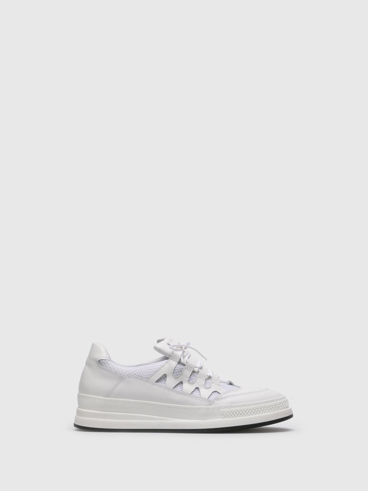 Sotoalto White Lace-up Trainers