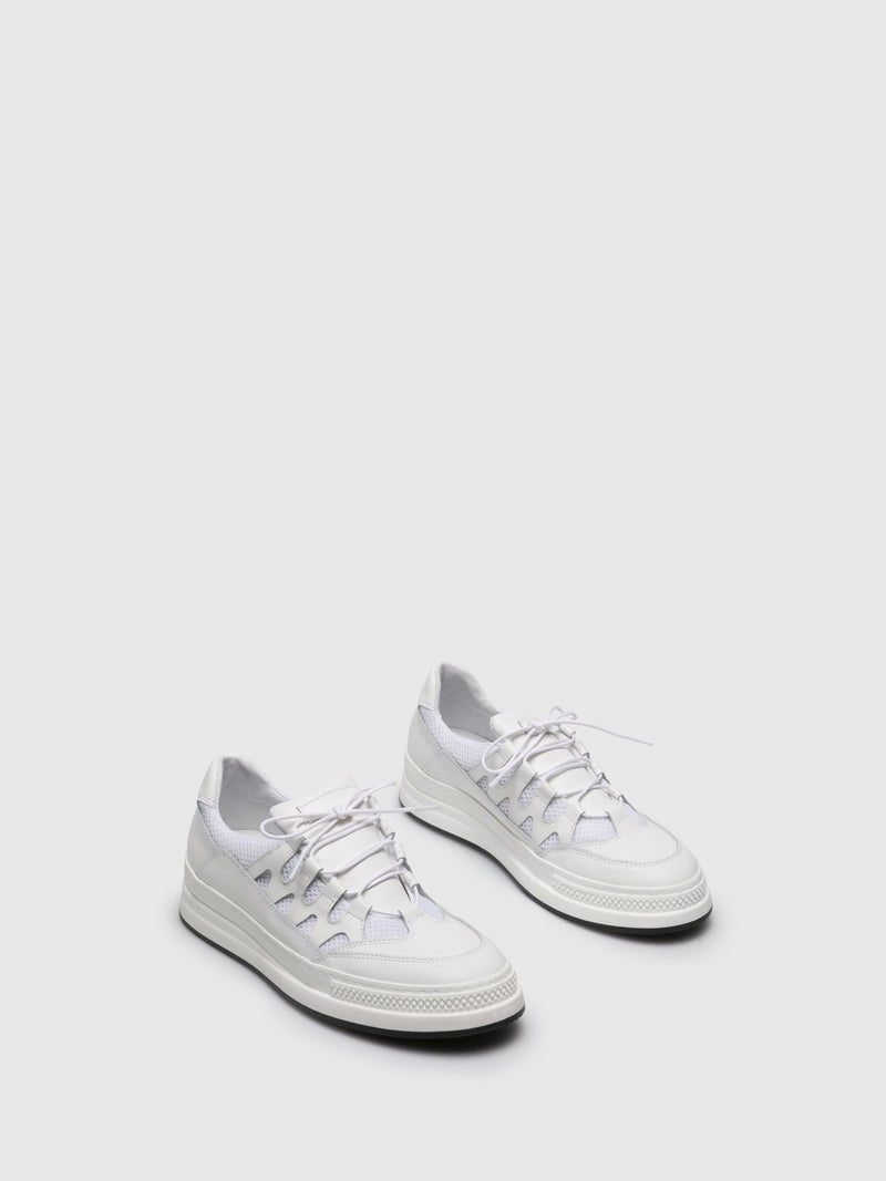 Sotoalto White Lace-up Trainers
