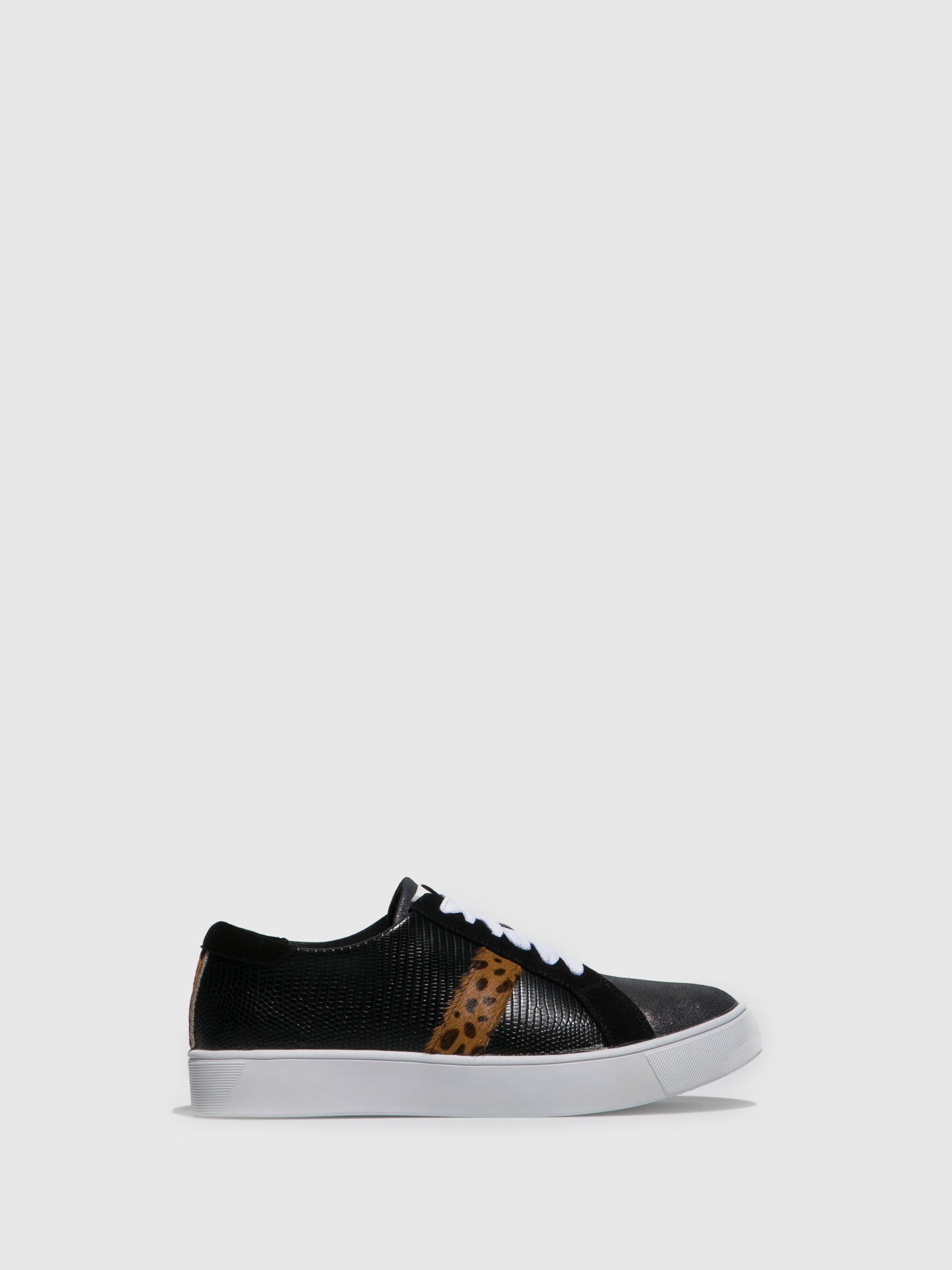 Yull Black Lace-up Trainers